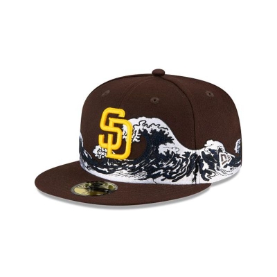 Blue San Diego Padres Hat - New Era MLB Wave 59FIFTY Fitted Caps USA0261549